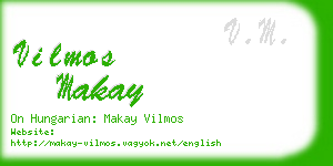 vilmos makay business card